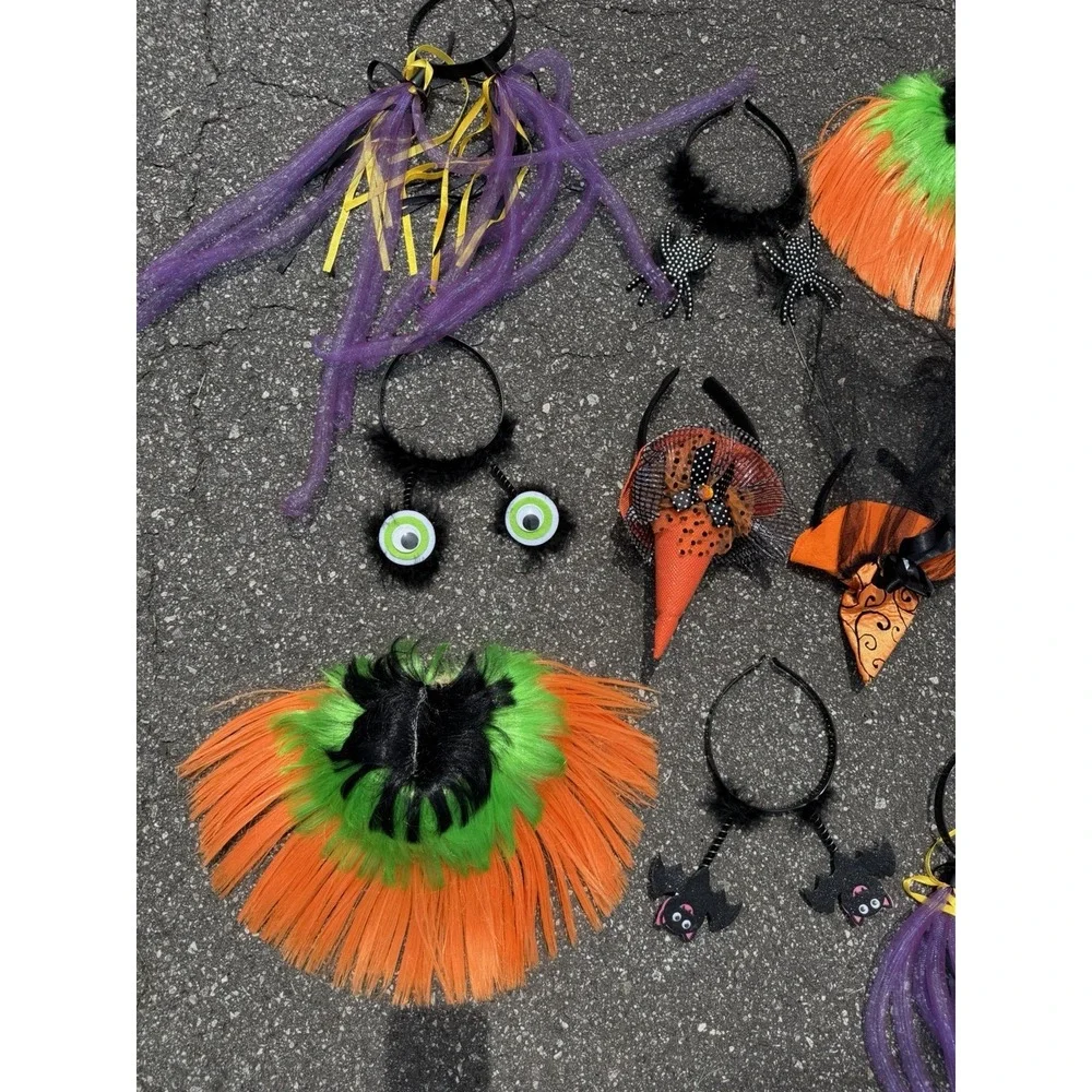 Halloween Headbands Accessory Lot 17 Witch Spider Bat Ghost Costume Hair Pieces